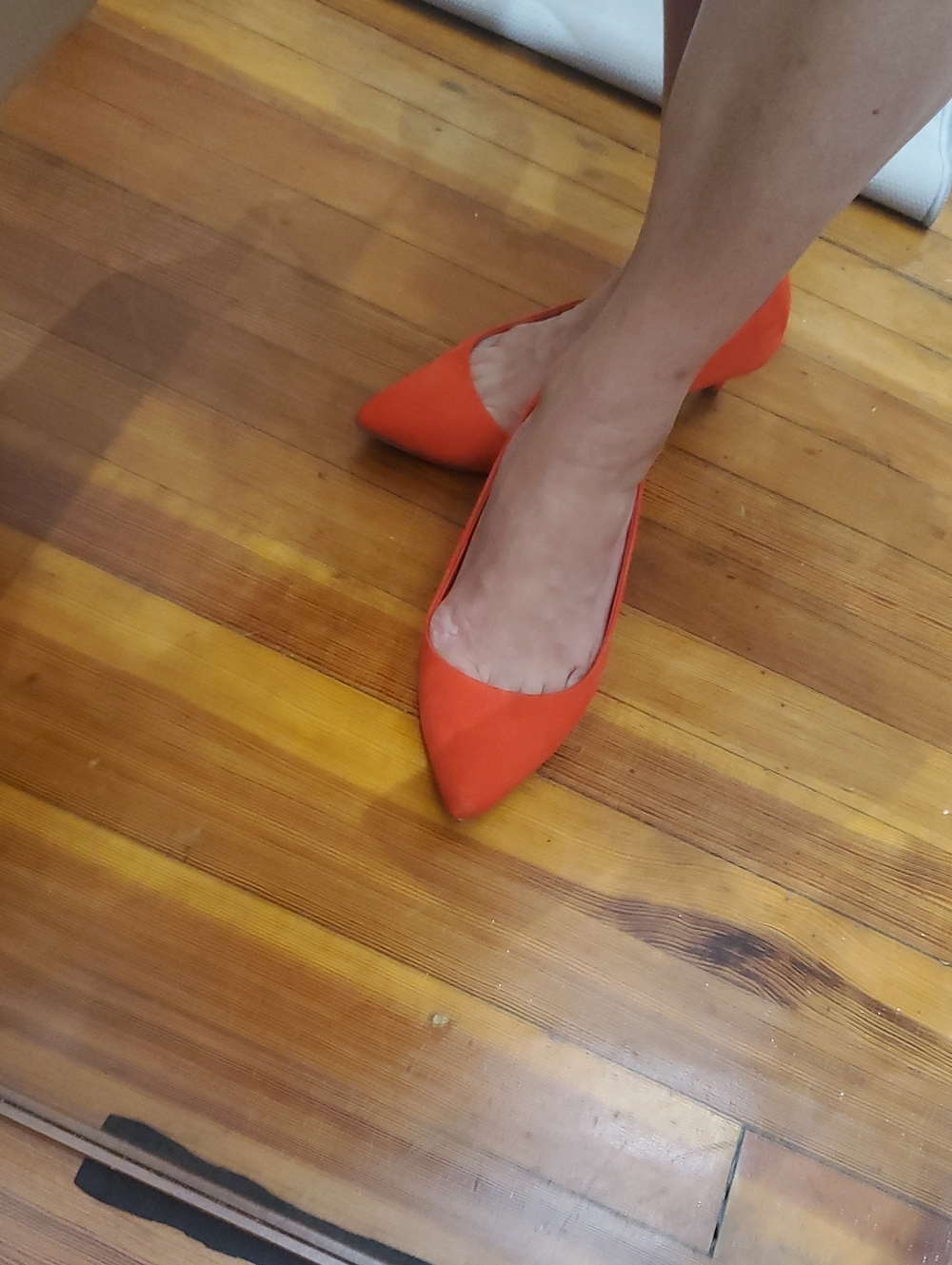 Faux Suede Kitten Heel